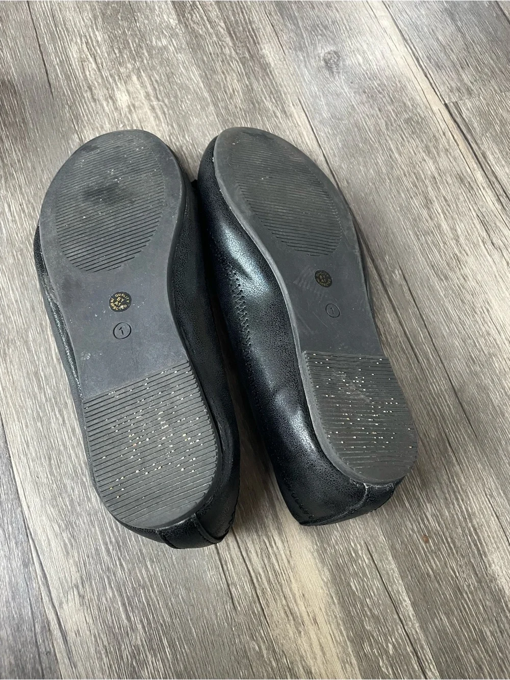 Arizona Jean Company Black Bow Ballet Flats - kids  Slip-On Flats Sz 1